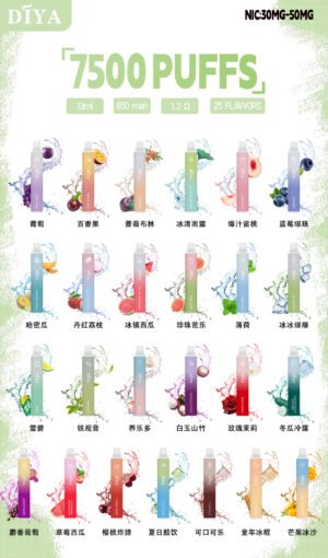 3 6月新品 DIYA叮啞拋棄7500口 可充電🔋✨水果味還原度極高💖 CP值拉滿🔥店長推薦 活動10送1