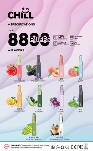 熱門爆款 🔥CHILL 鴨嘴獸拋棄式8800口｜穩定輸出 x 頂級口感 豪華續航新境界！限時活動買10送一
