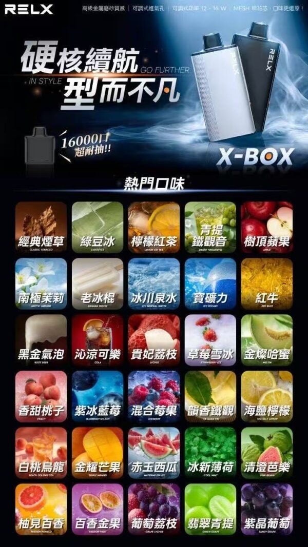 🔥RELX悅刻X-BOX煙彈 16000口 超耐抽【買三送主機】或【買四盒送一盒】活動二選一
